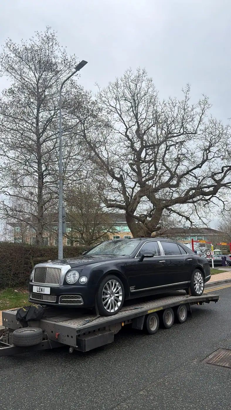 Black Bentley Continental recovered by Roadway Assist