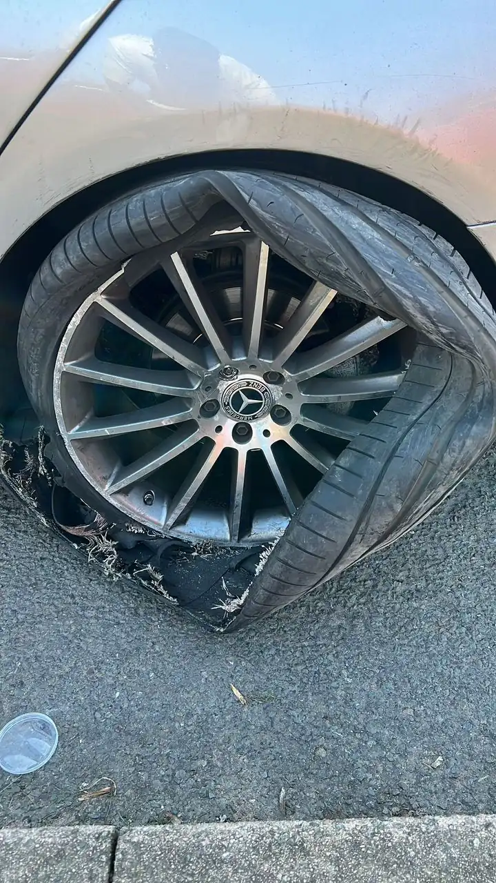 Blown tyre on Coventry road requiring 24 hour emergency tyre service